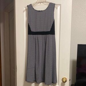 Motherhood Maternity Elegant Black and White Polka Dot Dress NWT XL